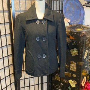 - Mossimo Black Wool Peacoat Jacket